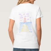 201.灯台と桟橋のTシャツ Tシャツ (裏面)