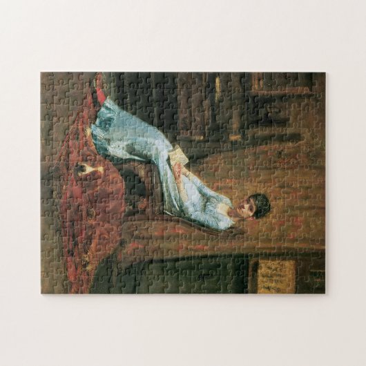 201.画家の妻とセッター犬 ジグソーパズル (横)