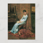 201.画家の妻とセッター犬 ポストカード (正面)