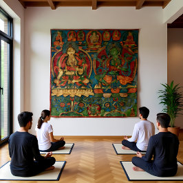 201.白いタラと緑のタラ タペストリー