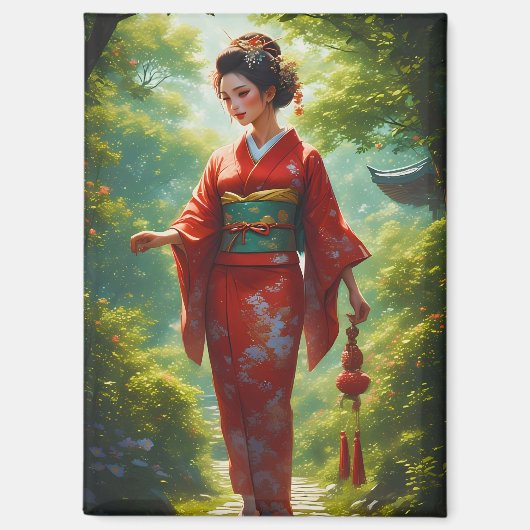 201.着物の道 マグネット (正面)