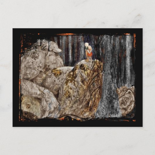 201.石のトロールを持つ子供たち ポストカード (正面)