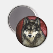 201.穏やかな狼 マグネット (正面/裏面)