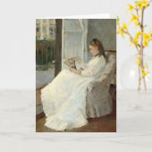 201.窓の上で描かれた画家の妹 | ベルザモリソト カード (黄色い花)