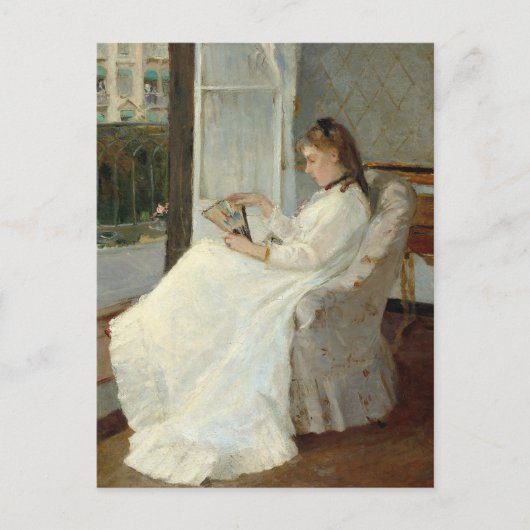 201.窓の上で描かれた画家の妹 | ベルザモリソト ポストカード (正面)