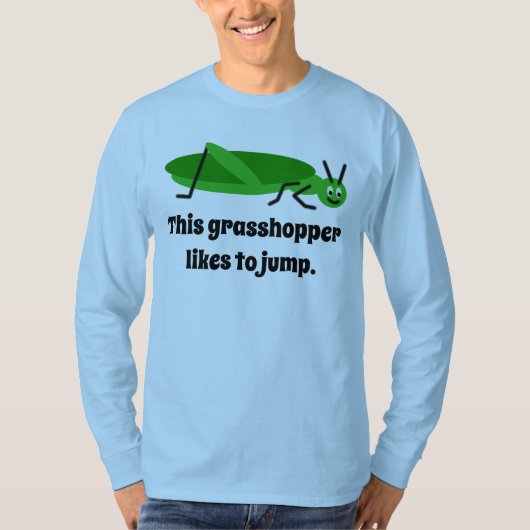 201.緑のキリギリス Tシャツ (正面)