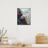 201.羊の絵画キャンバスを探す ポスター (キッチン)