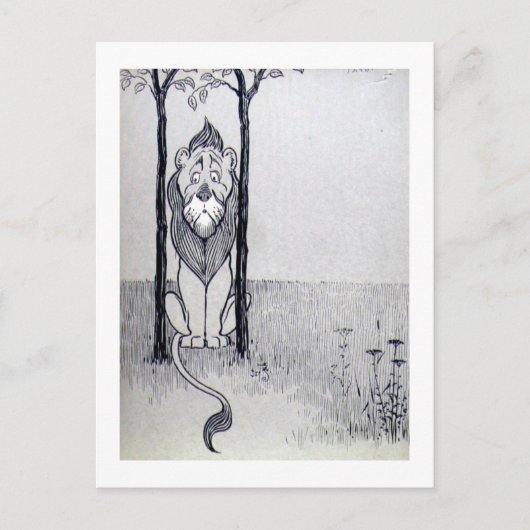 201.臆病ライオン ポストカード (正面)