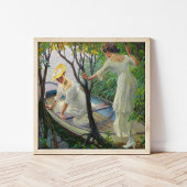 201.舟に乗った二人の婦人 | エドワード・キュケル ポスター