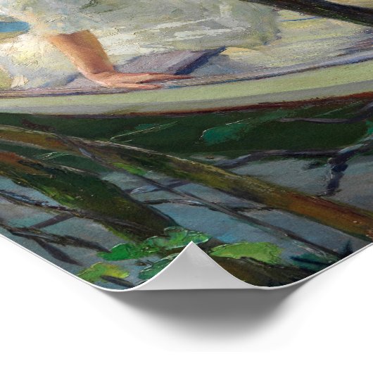 201.舟に乗った二人の婦人 | エドワード・キュケル ポスター (角)