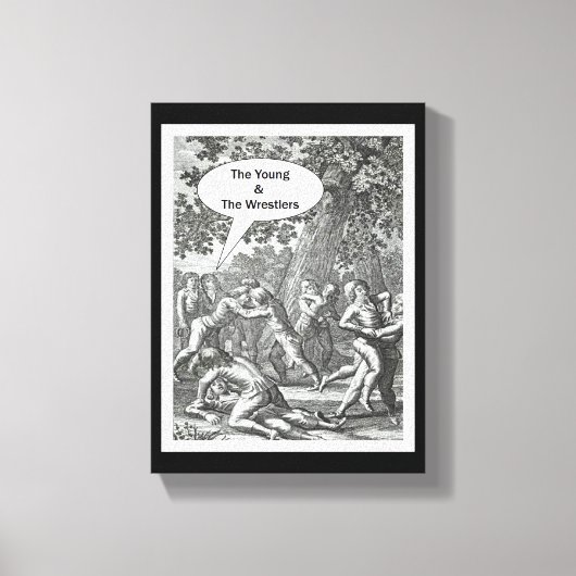 201.若者と力士たち キャンバスプリント (正面)