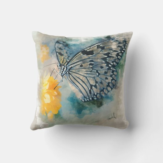 201.蝶と花 クッション (裏面)