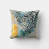 201.蝶と花 クッション (正面)