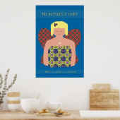 201.蝶の妖精 ポスター (キッチン)