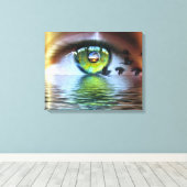 201.見る人の目 キャンバスプリント (インサイチュ (ウッドフロア))