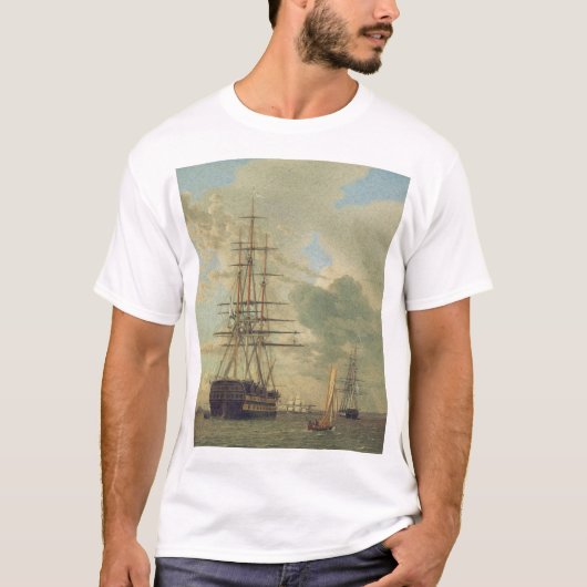 201.道路のいかりのフリゲート艦 Tシャツ (正面)