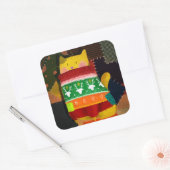 201.醜いセーターを着た猫 スクエアシール (封筒)