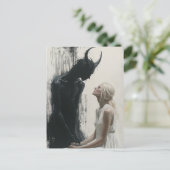 201.金髪の女性と闇の悪魔 ポストカード (スタンド正面)