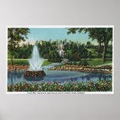 201.電気の噴水と滝 ポスター (正面)