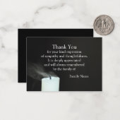 201.風とロウソクのサンキューカード ノートカード (正面/裏面インサイチュ)