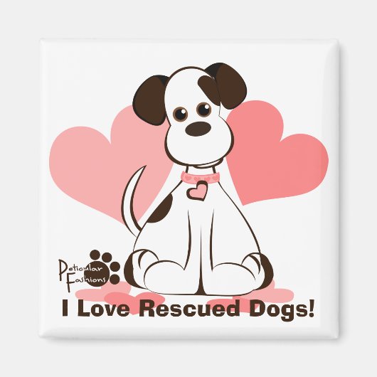 201.飼い犬のダフネ マグネット (正面)