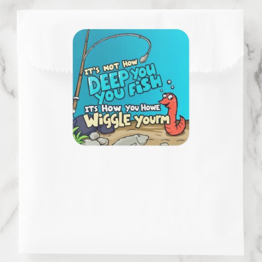 201.魚と虫 スクエアシール (バッグ)