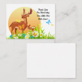 201.鹿と息子のサンキューカード ノートカード (正面/裏面)