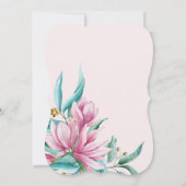 201 Water Colorフローラ21歳の誕生日パーティー 招待状 (裏面)