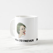 201Neverでヒラリーに投票 コーヒーマグカップ (正面左)
