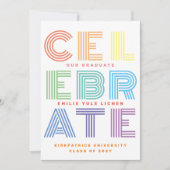 202モダンY GRADカラフルの編集可能クラス 案内状 (正面)