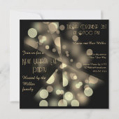 202倍の新年のパーティーとゴールデンバブル 招待状 (裏面)