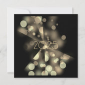 202倍の新年のパーティーとゴールデンバブル 招待状 (正面)