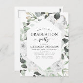 202卒業フローラユーカリ緑のインビタティ ポストカード (正面/裏面)