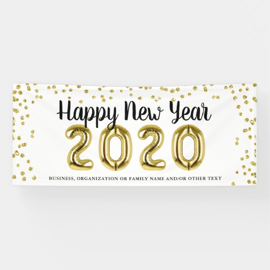 年新年おめでとうございます紙吹雪ブラシスクリプト 白 横断幕 Zazzle Co Jp 年新年おめでとうございます紙吹雪ブラシスクリプト 白 横断幕 Zazzle Co Jp