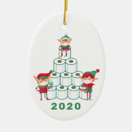 2020おもしろいクリスマス小妖精や小人 |トイレ紙オーナメント セラミックオーナメント