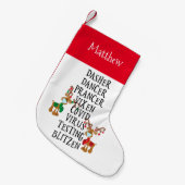 2020おもしろいトナカイ名コビデカスタムィ スモールクリスマスストッキング (正面 (吊り時))