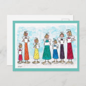 2020おもしろいレインボークリスマスコーラス ポストカード (正面/裏面)