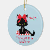 2020おもしろい年に私を得子猫にする セラミックオーナメント (左)