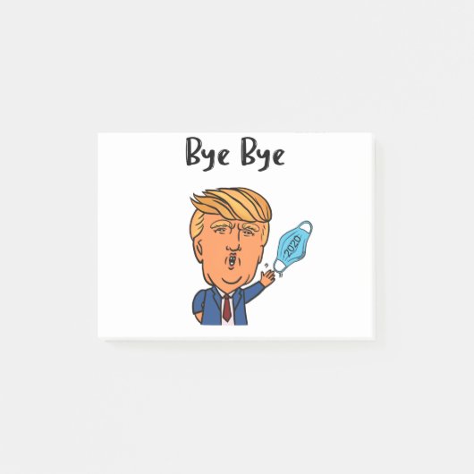 2020おもしろい年クリスマス切り込みマスクバイバイ ポストイット (正面)