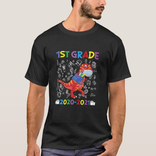 2020おもしろい-2021年1年生の恐竜の女男性へ性K Tシャツ (正面)