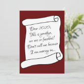 2020との別れ 面白い季節の挨拶 シーズンカード (スタンド正面)