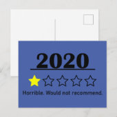 2020の恐ろしいレビュー ポストカード (正面/裏面)
