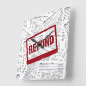 2020の1040税型枠 スクエア壁時計 (傾斜)