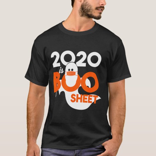 2020はお化けシートの幽霊ハロウィン Tシャツ (正面)