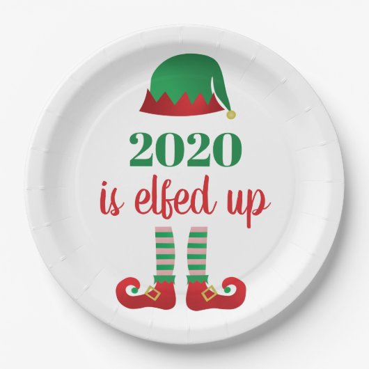 2020はクリスマス検疫おもしろいことわざを解除 ペーパープレート (正面)