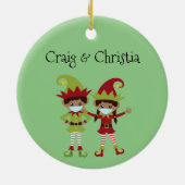 2020はコビデの顔マスク民族小妖精や小人名を削除された セラミックオーナメント (裏面)