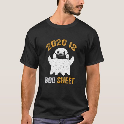 2020はマスクハロウィーンのブーシートティー幽霊 Tシャツ (正面)