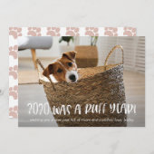 2020は犬の写真からラフの年のクリスマスだった シーズンカード (正面/裏面)