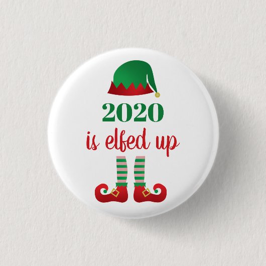 2020は隔離クリスマスおもしろいことわざ 缶バッジ (正面)