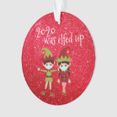 2020はCovidの顔マスクおもしろい小妖精や小人を削除 オーナメント (正面)